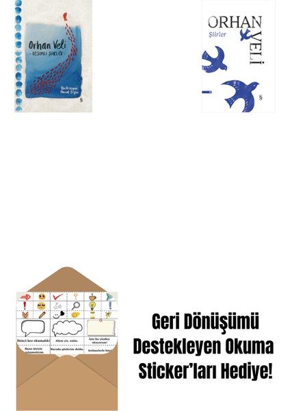 Orhan Veli - Resimli Şiirler (Bez Ciltli) + Şiirler + Okuma Sticker'ları