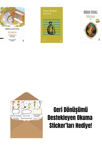 Üç Oyun + Everest Açıkhava 13 - Küçücük + Murtaza (Midi Boy) + Okuma Sticker'ları