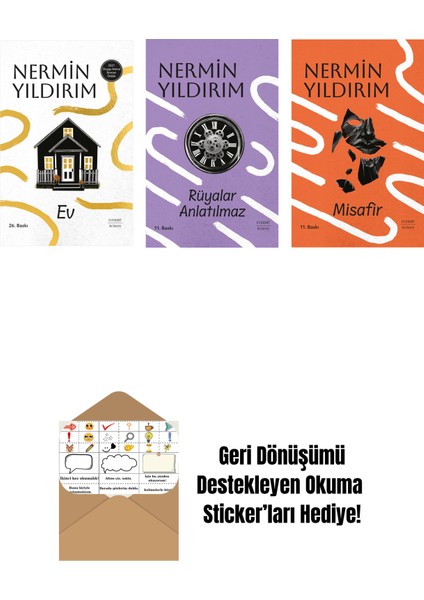 Ev (Ciltli) + Rüyalar Anlatılmaz (Ciltli) + Misafir (Ciltli) + Okuma Sticker'ları