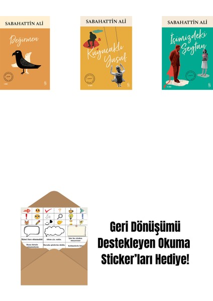 Değirmen + Kuyucaklı Yusuf + Içimizdeki Şeytan + Okuma Sticker'ları