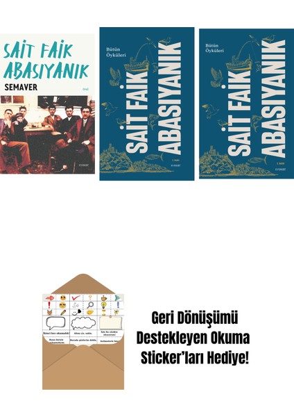 Semaver + Bütün Öyküleri - Sait Faik Abasıyanık (Ciltli) + Bütün Öyküleri - Sait Faik Abasıyanık + Okuma Sticker'ları