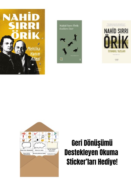 Mehlika Hanım Ailesi + Everest Açıkhava 29 - Kedilere Dair + Istanbul Yazıları + Okuma Sticker'ları
