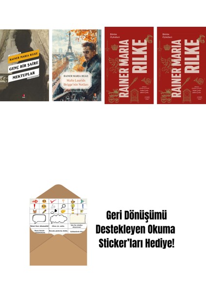 Rainer Maria Rilke 4 Kitap Set + Okuma Sticker'ları