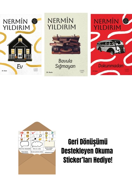 Ev + Bavula Sığmayan + Dokunmadan + Okuma Sticker'ları