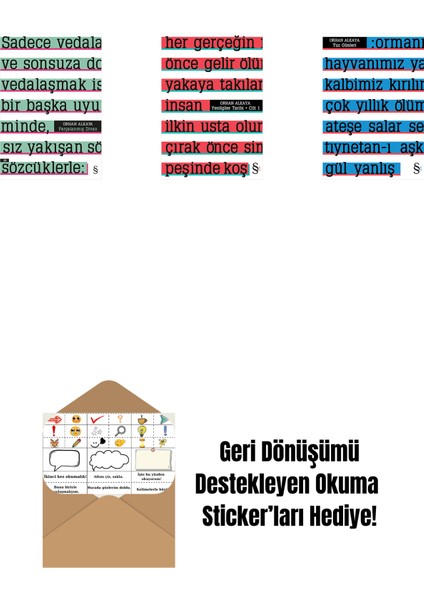 Parçalanmış Divan + Yenilgiler Tarihi + Tuz Günleri + Okuma Sticker'ları