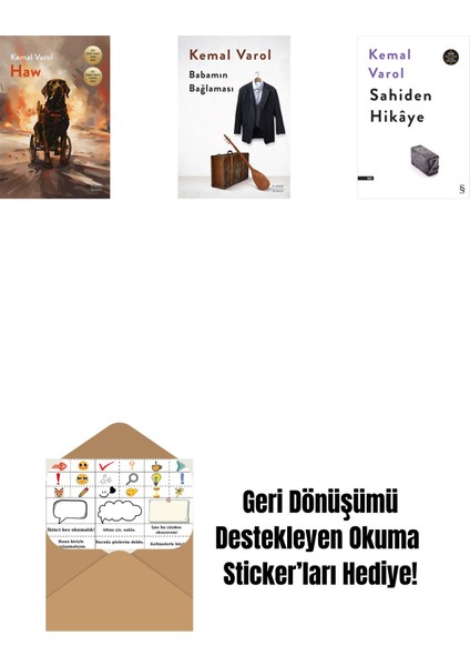 Haw + Babamın Bağlaması (Ciltli) + Sahiden Hikâye + Okuma Sticker'ları