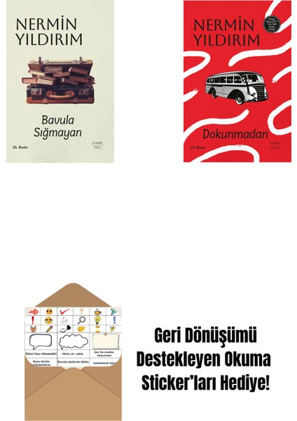 Bavula Sığmayan (Ciltli) + Dokunmadan (Ciltli) + Okuma Sticker'ları