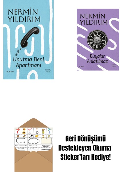 Unutma Beni Apartmanı (Ciltli) + Rüyalar Anlatılmaz + Okuma Sticker'ları