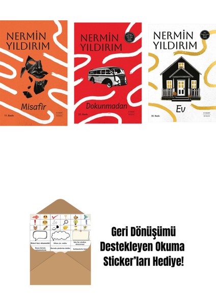 Misafir (Ciltli) + Dokunmadan (Ciltli) + Ev + Okuma Sticker'ları