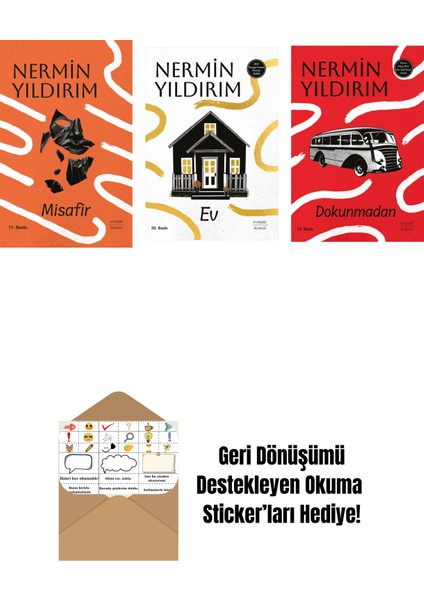 Misafir (Ciltli) + Ev + Dokunmadan + Okuma Sticker'ları