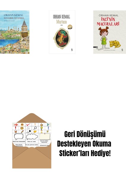 Istanbul Istanbul (Ciltli) + Murtaza (Midi Boy) + Inci'nin Maceraları + Okuma Sticker'ları
