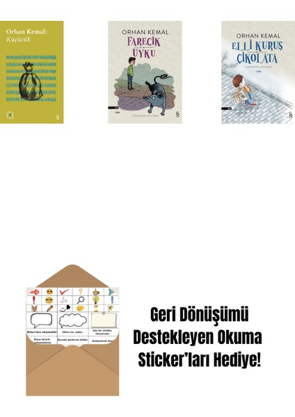 Everest Açıkhava 13 - Küçücük + Farecik Uyku + Elli Kuruş Çikolata + Okuma Sticker'ları