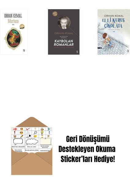 Murtaza (Midi Boy) + Kaybolan Romanlar + Elli Kuruş Çikolata + Okuma Sticker'ları