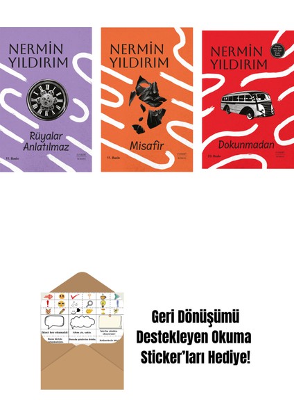 Rüyalar Anlatılmaz (Ciltli) + Misafir (Ciltli) + Dokunmadan (Ciltli) + Okuma Sticker'ları
