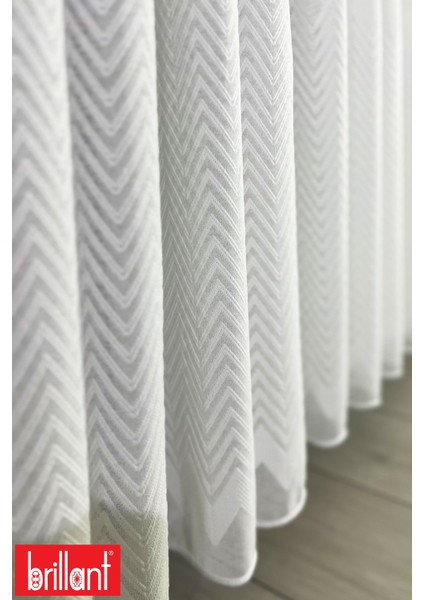 Keten Zigzak 1/2 Seyrek Pileli Ütü Istemez Kırışmaz Zigzak Desenli Tül Perde fırsatları