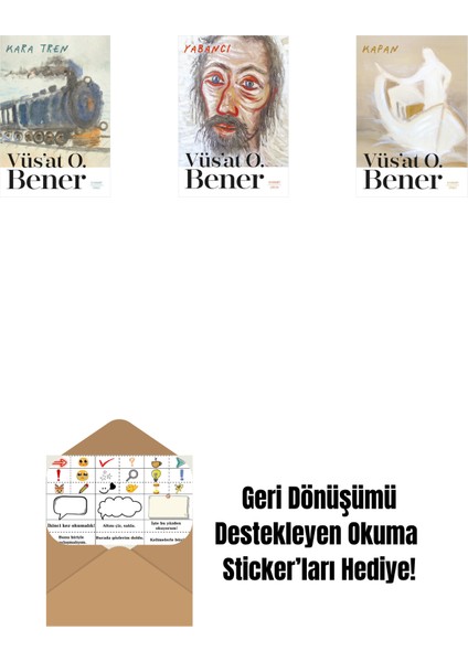 Kara Tren + Yabancı + Kapan + Okuma Sticker'ları