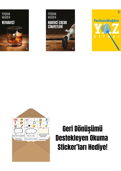 Refakatçi + Haberci Çocuk Cinayetleri + Yaz Kitabı + Okuma Sticker'ları