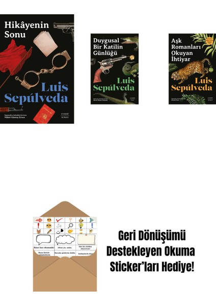 Hikâyenin Sonu + Duygusal Bir Katilin Günlüğü + Aşk Romanları Okuyan Ihtiyar + Okuma Sticker'ları