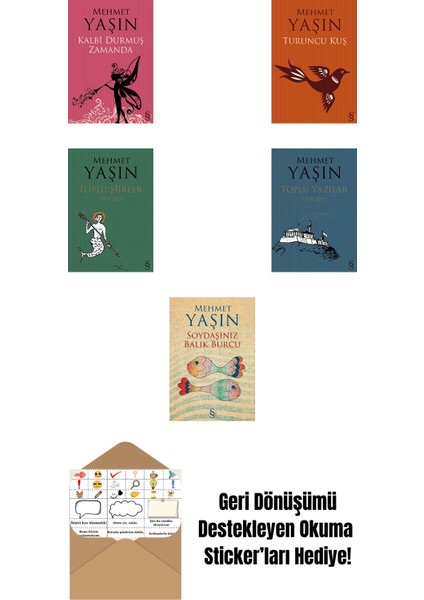 Mehmet Yaşın 5 Kitap Set + Okuma Sticker'ları