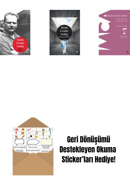 Melih Cevdet Anday - Bütün Şiirleri (Ciltli) + Isa’nın Güncesi (Ciltli) + Suçumuz Edebiyat + Okuma Sticker'ları