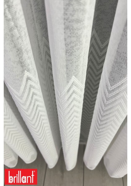 Keten Zigzak 1/2,5 Normal Pileli Ütü Istemez Kırışmaz Zigzak Desenli Tül Perde indirimleri