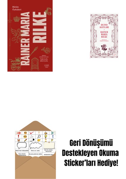 Bütün Öyküleri - Rainer Maria Rilke (Ciltli) + Hiç Uğruna Bir Nefes + Okuma Sticker'ları