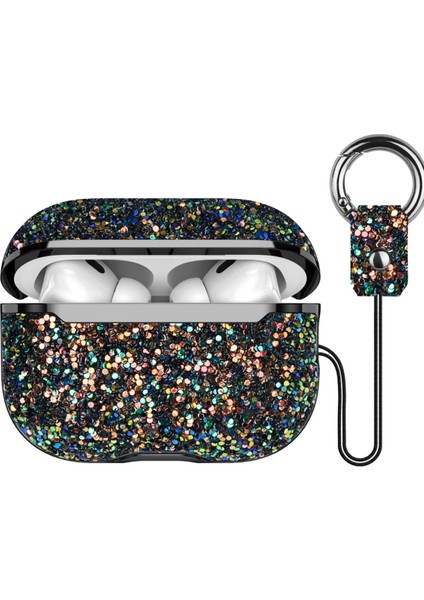 Onegif Airpods 3 (3.nesil) Bright Simli Airpods Kapak - Siyah Sptgl