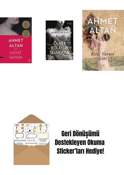 Hayat Hanım + Ölmek Kolaydır Sevmekten + Kılıç Yarası Gibi + Okuma Sticker'ları