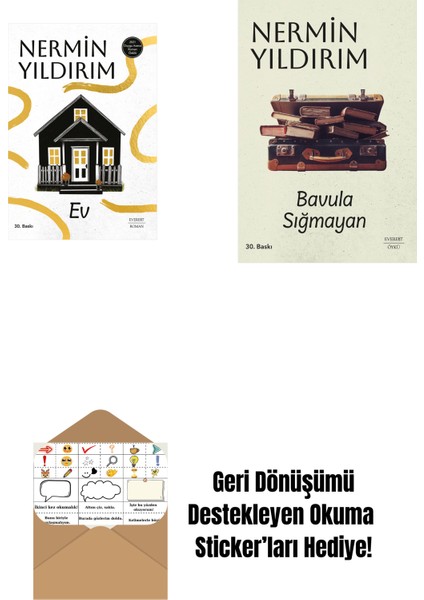 Ev + Bavula Sığmayan + Okuma Sticker'ları