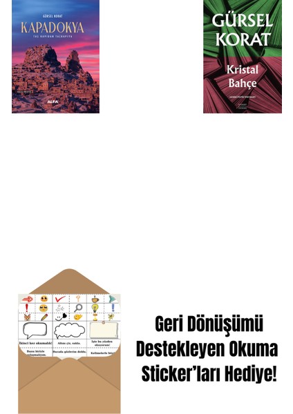 Kapadokya (Ciltli) + Kristal Bahçe + Okuma Sticker'ları
