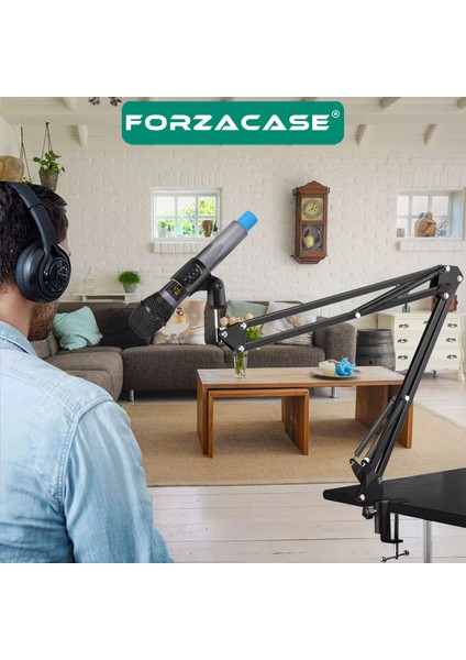 Makas Kol Tasarımlı Ayarlanabilir Masa Tipi Mikrofon Standı 35CM x 35CM - FC1090
