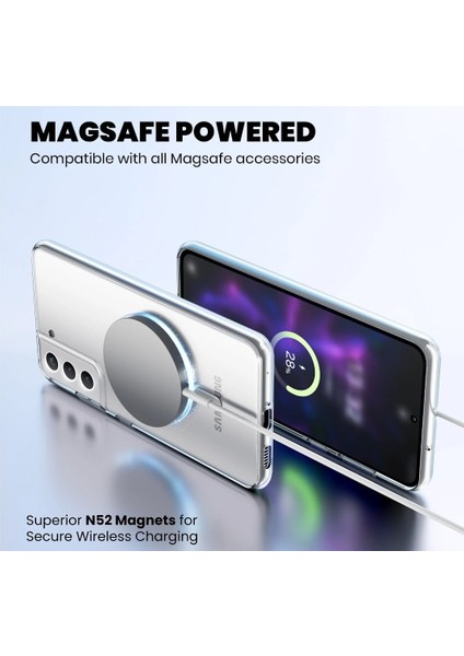 Samsung Galaxy S21 Fe Kılıf Sararmaz Slim Magsafe Wireless Kablosuz Şarj Uyumlu Manyetik Şeffaf Kapak modelleri