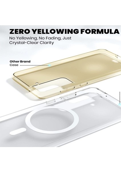 Samsung Galaxy S21 Fe Kılıf Sararmaz Slim Magsafe Wireless Kablosuz Şarj Uyumlu Manyetik Şeffaf Kapak fırsatları