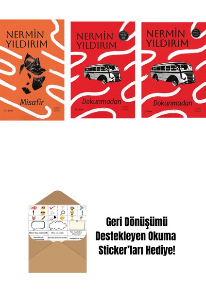 Misafir (Ciltli) + Dokunmadan (Ciltli) + Dokunmadan + Okuma Sticker'ları