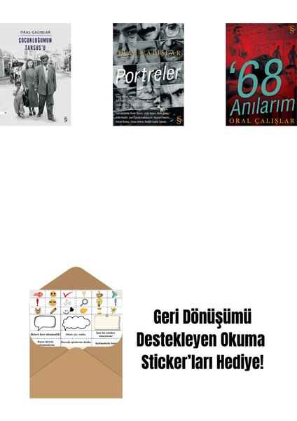 Çocukluğumun Tarsus'u + Portreler + 68 Anılarım + Okuma Sticker'ları
