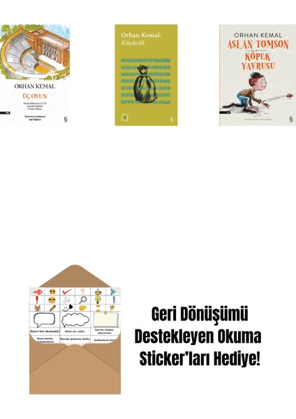 Üç Oyun + Everest Açıkhava 13 - Küçücük + Aslan Tomson - Köpek Yavrusu + Okuma Sticker'ları