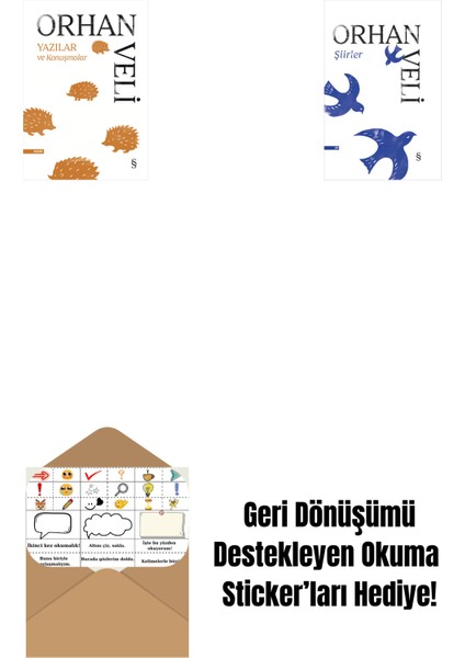 Yazılar ve Konuşmalar + Şiirler (Ciltli) + Okuma Sticker'ları