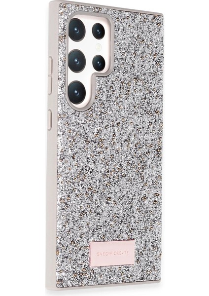 Onegif Samsung Galaxy S23 Ultra Bright Simli Kapak - Gümüş Sptgl fiyatları