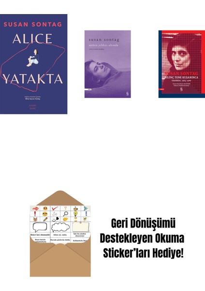 Alice Yatakta + Satürn Yıldızı Altında + Bilinç Tene Kuşanınca + Okuma Sticker'ları