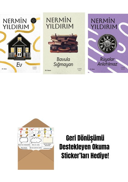 Ev + Bavula Sığmayan + Rüyalar Anlatılmaz + Okuma Sticker'ları