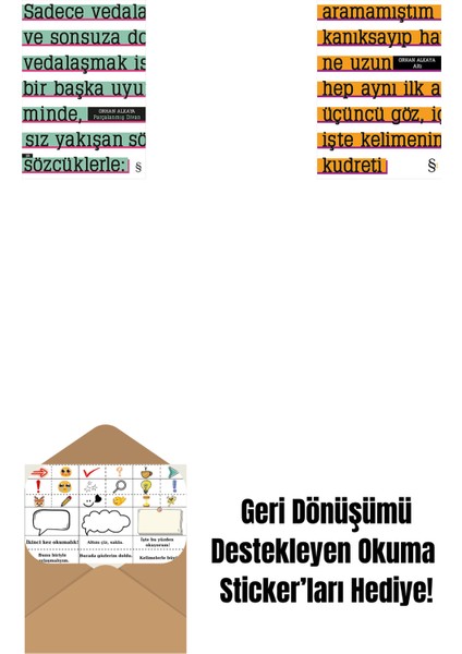 Parçalanmış Divan + Altı + Okuma Sticker'ları