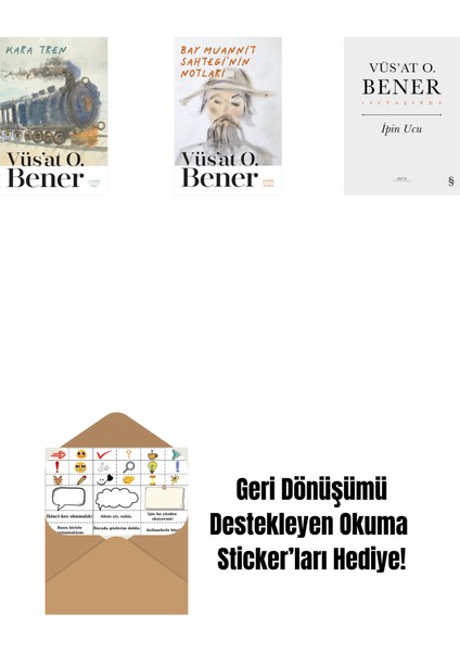 Kara Tren + Bay Muannit Sahtegi'nin Notları + Ipin Ucu (Ciltli) + Okuma Sticker'ları