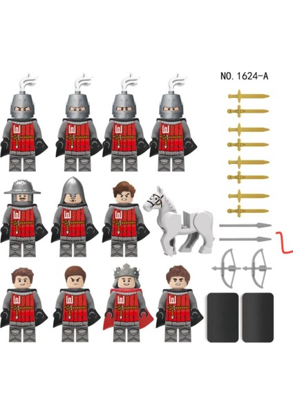 11 Adet Ortaçağ Şövalyeleri Yapı Taşları Mini Figür