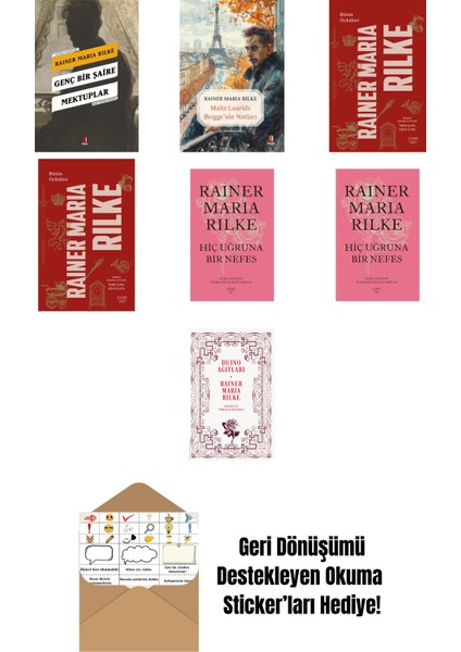 Rainer Maria Rilke 7 Kitap Set + Okuma Sticker'ları