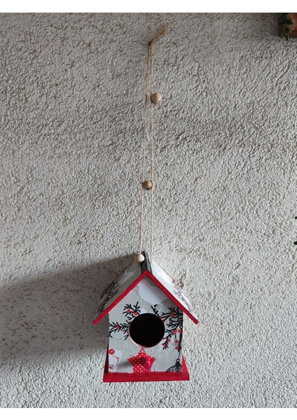 Elaca Ahşap Dekoratif Kırmızı Siyah Duvara Asılabilen Kuş Evi Yuvası, Yuvalık, Balkon ,bahçe Aksesuarı fırsatları