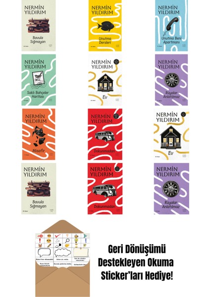 Nermin Yıldırım 12 Kitap Set + Okuma Sticker'ları