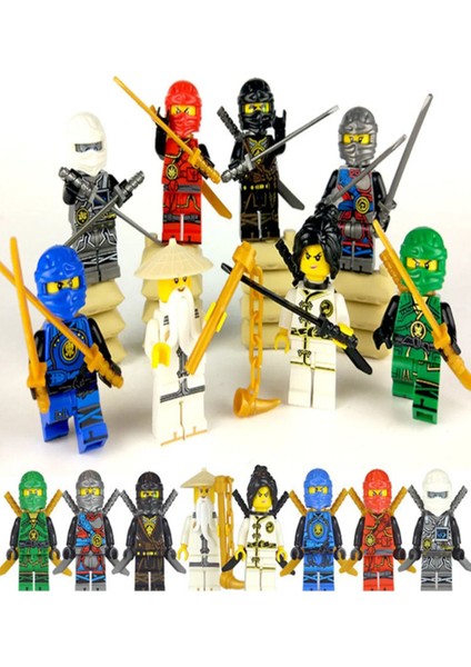 8 Li Yapı Taşları Uyumlu Ninja Serisi Görsel Gibidir