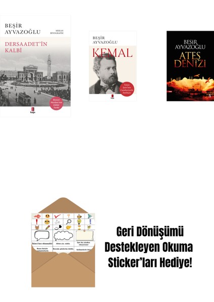 Dersaadet’i̇n Kalbi + Kemal + Ateş Denizi + Okuma Sticker'ları