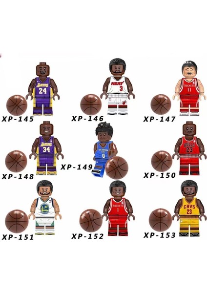 9 Adet Uyumlu Yapı Taşları Basketbol Seti