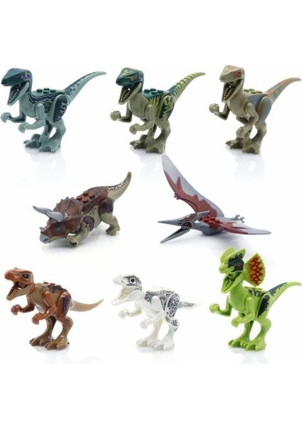 8 Adet Uyumlu Dinozor Seti